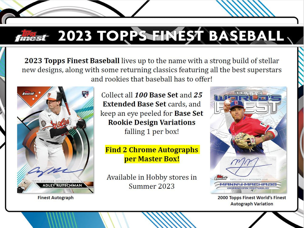 2023 TOPPS FINEST BASEBALL MASTER HOBBY BOX