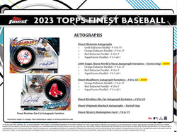 2023 TOPPS FINEST BASEBALL MASTER HOBBY BOX