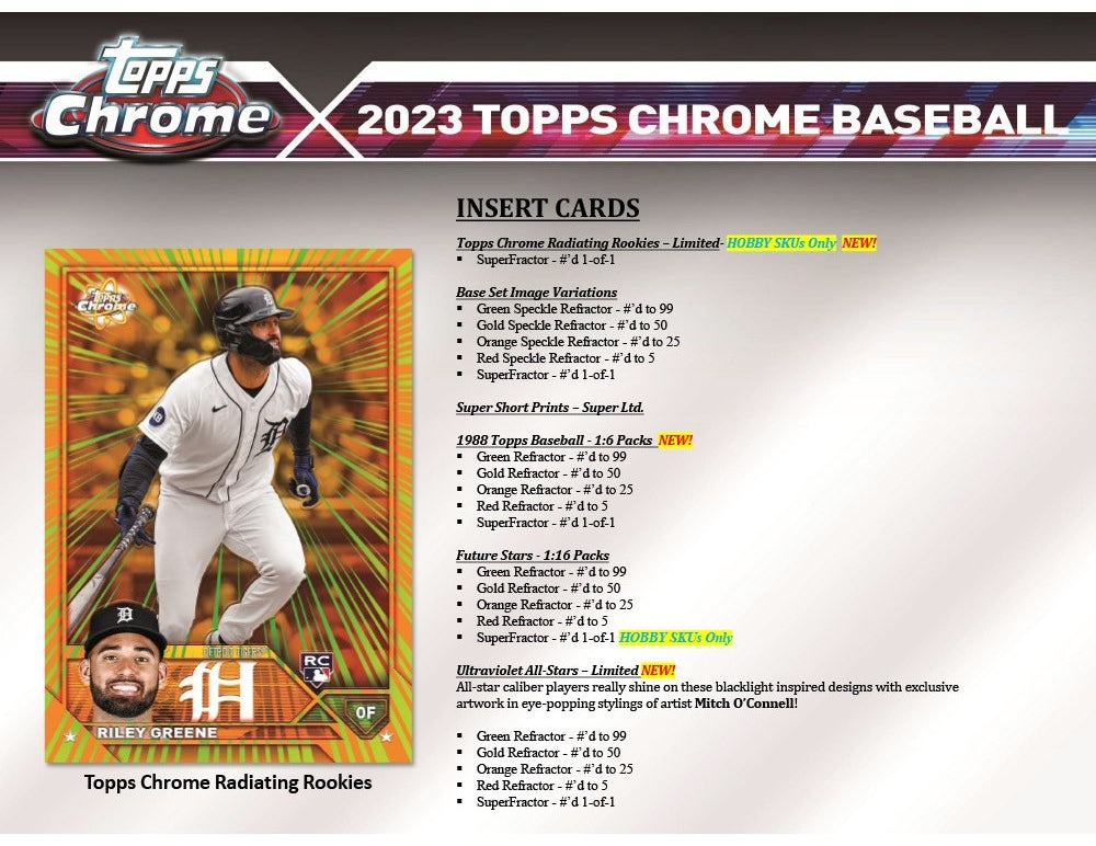 2023 TOPPS CHROME BASEBALL HOBBY BOX