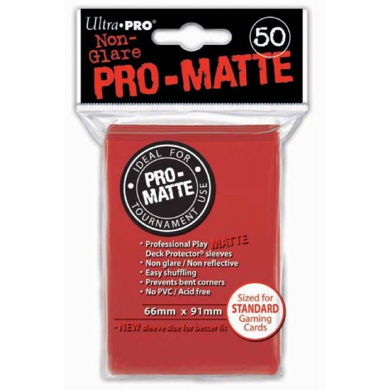 Ultra-Pro sleeves PRO-MATTE - Red