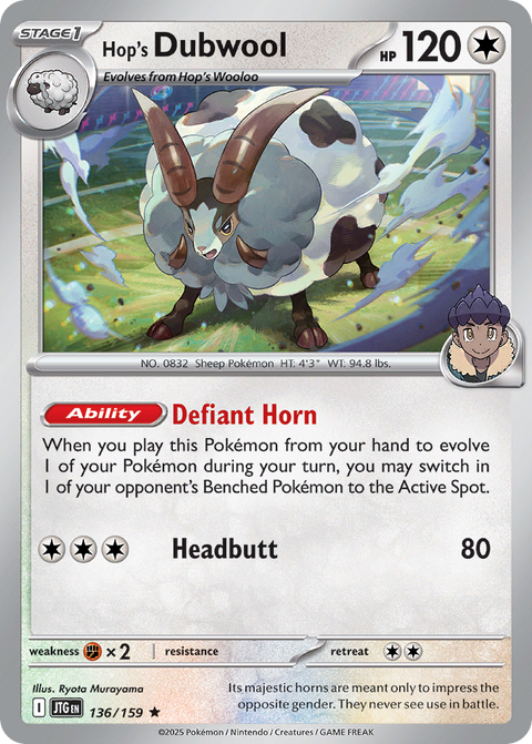 Hop's Dubwool (136/159) (Best Buy Exclusive) [Scarlet & Violet: Journey Together]