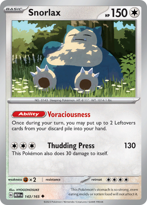 Snorlax (143/165) [Prize Pack Series Three]