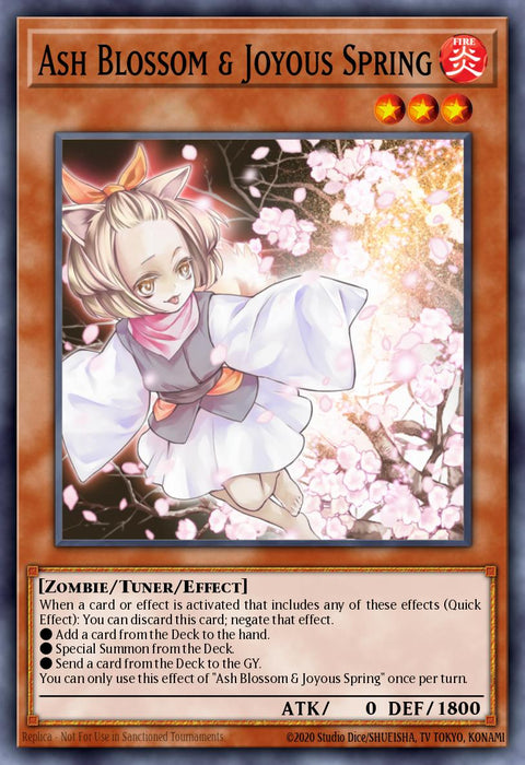 Ash Blossom & Joyous Spring (Alternate Art) [RA04-EN025] Quarter Century Secret Rare