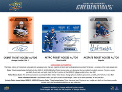 2022 UPPER DECK CREDENTIALS HOCKEY (AVAILABLE INSTORE)