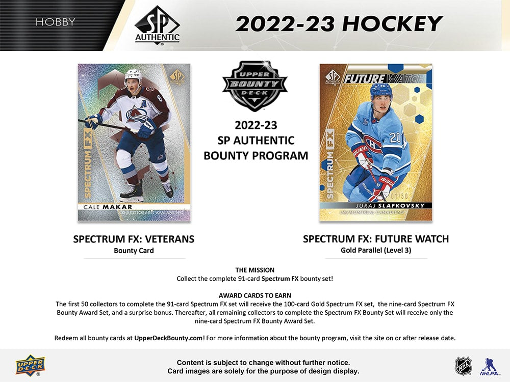 2022-23 UPPER DECK SP AUTHENTIC HOCKEY HOBBY BOX (AVAIL. IN-STORE)