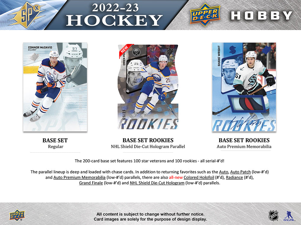 2022-23 UPPER DECK SPX HOCKEY HOBBY BOX