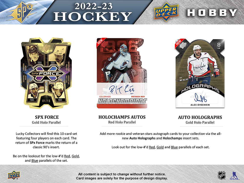 2022-23 UPPER DECK SPX HOCKEY HOBBY BOX