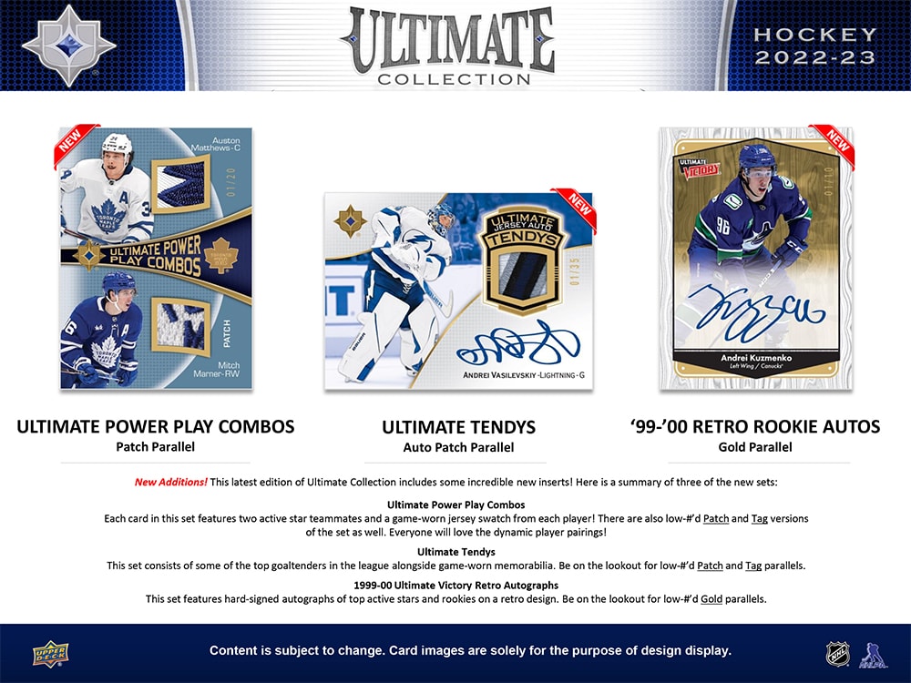 2022-23 UPPER DECK ULTIMATE COLLECTION HOCKEY HOBBY BOX (AVAIL IN-STORE)