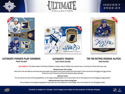 2022-23 UPPER DECK ULTIMATE COLLECTION HOCKEY HOBBY BOX (AVAIL IN-STORE)