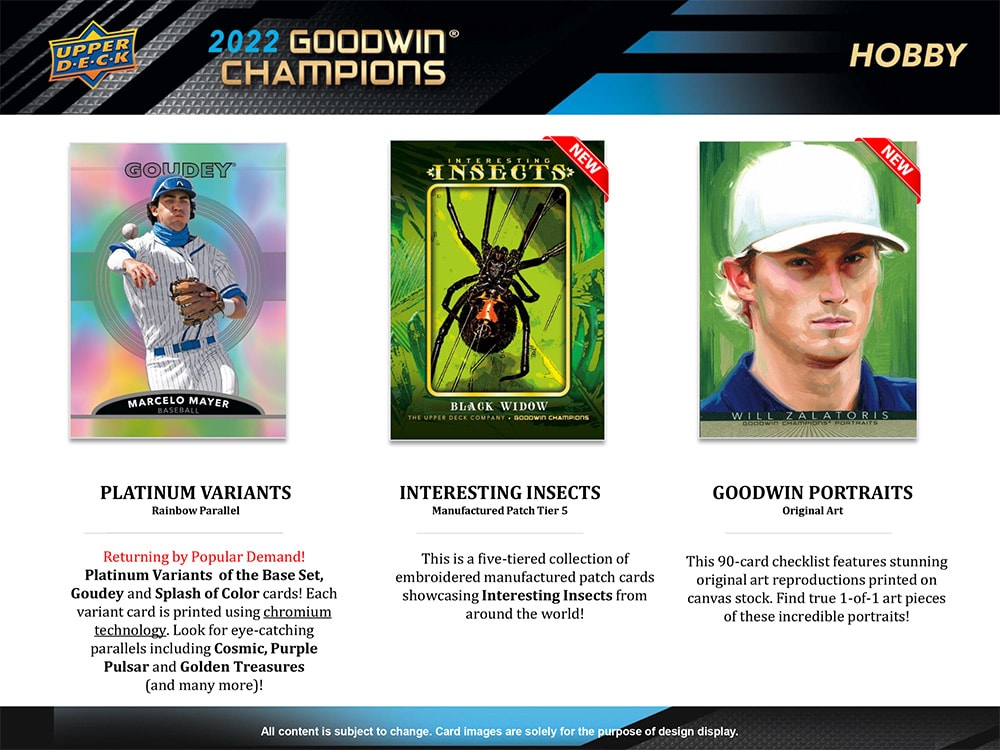2022 UPPER DECK GOODWIN CHAMPIONS HOBBY BOX (AVAILABLE IN-STORE)