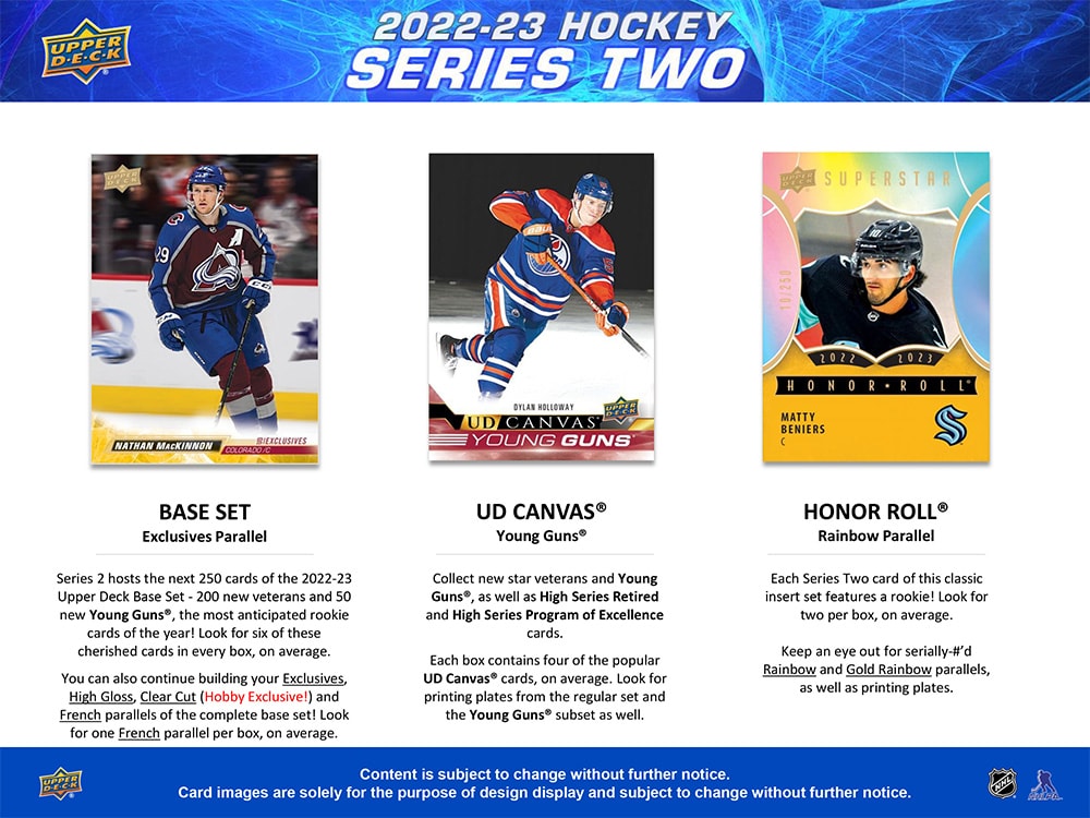 2022-23 Upper Deck Series 2 Hobby Box  (Available Instore)