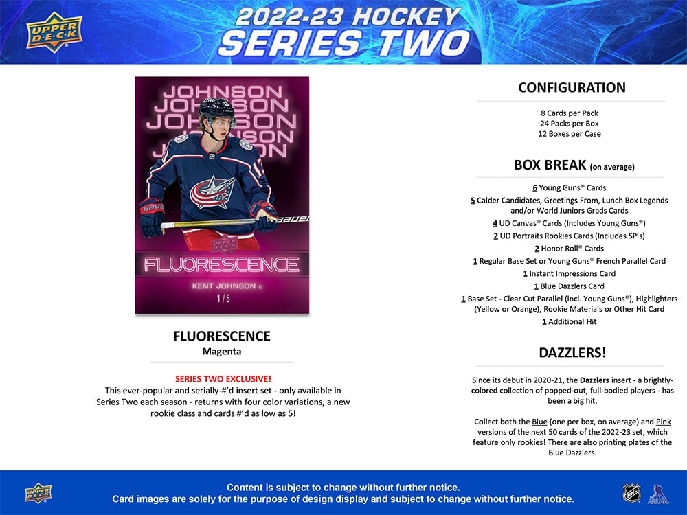 2022-23 Upper Deck Series 2 Hobby Box  (Available Instore)