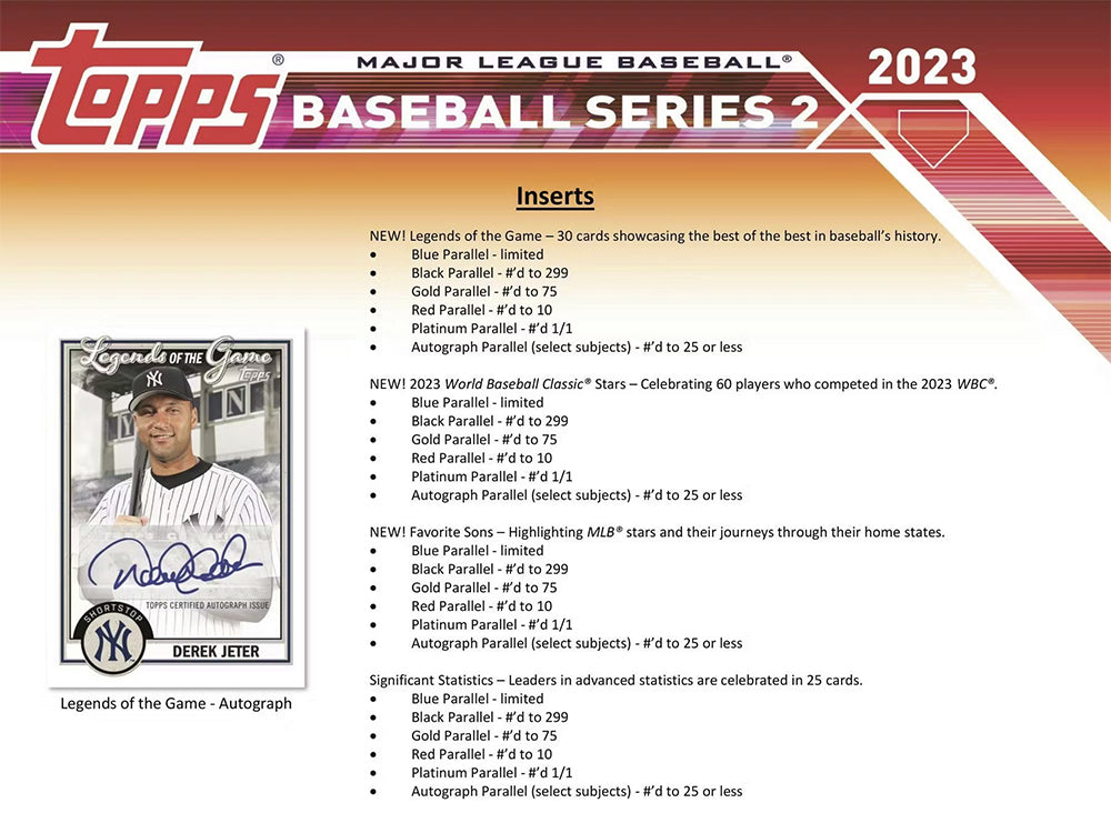 2023 TOPPS SERIES 2 BASEBALL HOBBY BOX