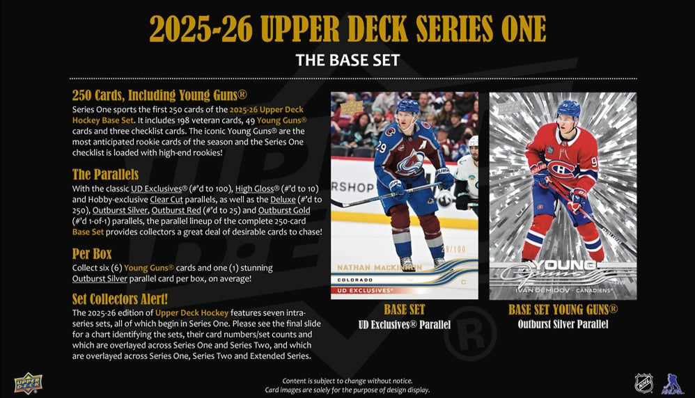 2025-26 Upper Deck Series 1 Hobby Box  (Available Instore)