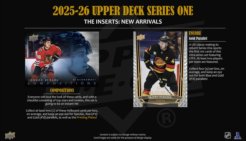 2025-26 Upper Deck Series 1 Hobby Box  (Available Instore)