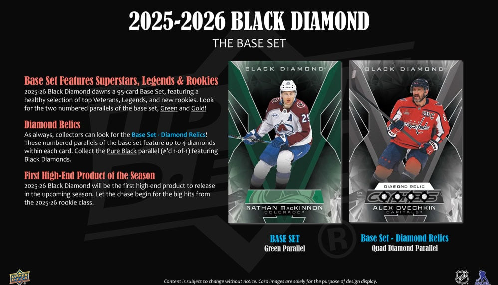 2025-26 Upper Deck Black Diamond Hobby Box  (Available Instore)