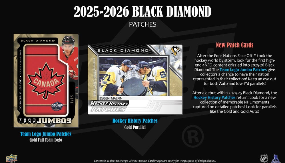 2025-26 Upper Deck Black Diamond Hobby Box  (Available Instore)