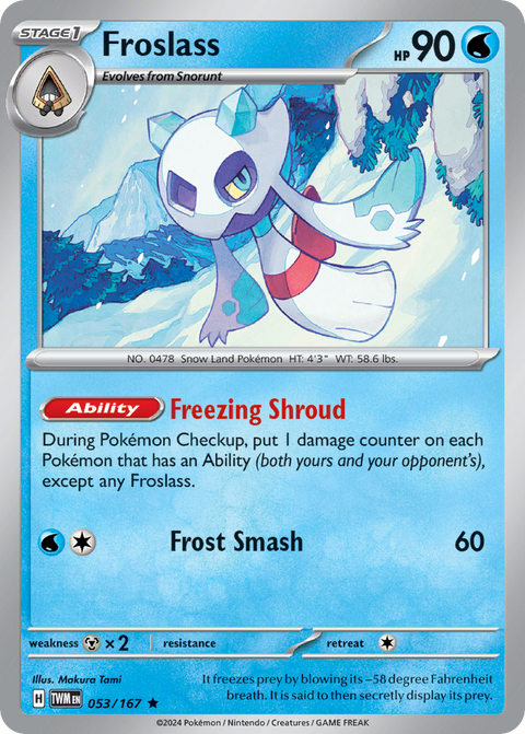 Froslass (053/167) (Theme Deck Exclusive) [Scarlet & Violet: Twilight Masquerade]