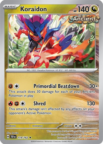 Koraidon (119/162) (Theme Deck Exclusive) [Scarlet & Violet: Temporal Forces]