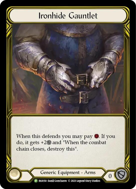 Ironhide Gauntlet (Golden) [FAB150] (Promo)  Cold Foil
