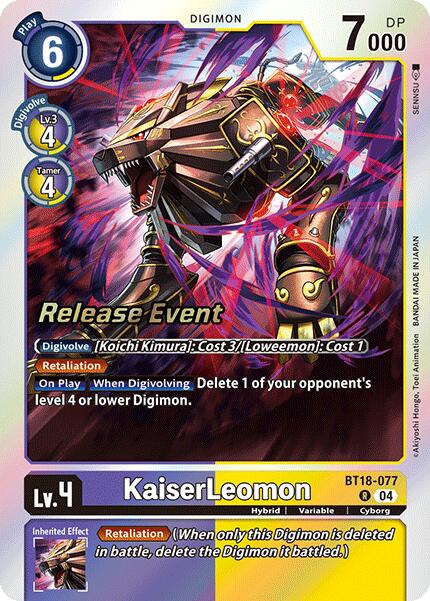 KaiserLeomon [BT18-077] [Release Special Booster Ver.2.0 Promos]