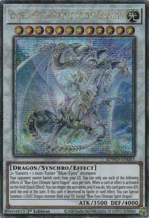 Blue-Eyes Ultimate Spirit Dragon (Quarter Century Secret Rare) [SDWD-EN043] Quarter Century Secret Rare