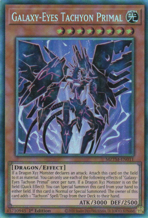Galaxy-Eyes Tachyon Primal (Collector's Rare) [MZTM-EN011] Collector's Rare