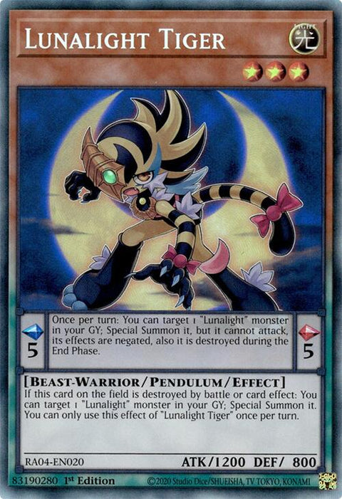Lunalight Tiger [RA04-EN020] Prismatic Collector's Rare
