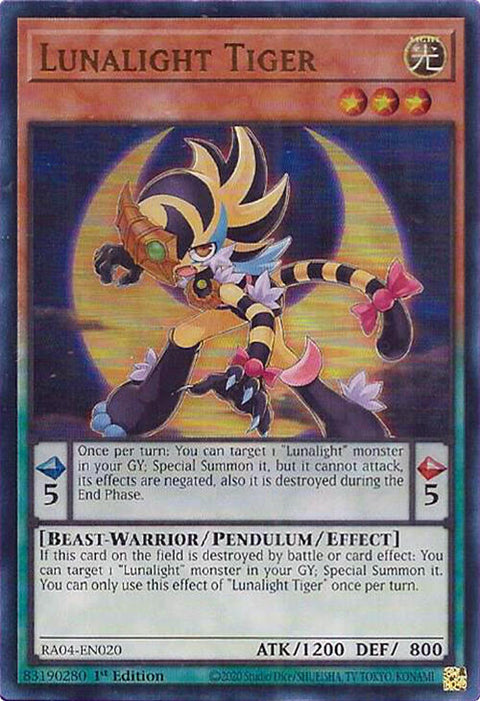 Lunalight Tiger [RA04-EN020] Ultra Rare