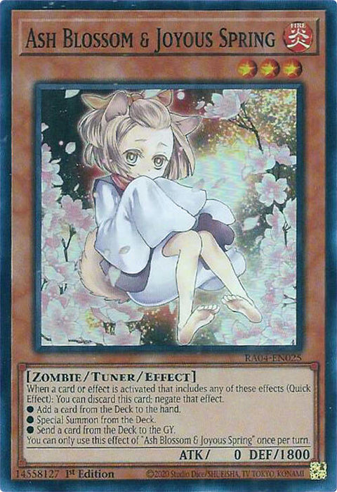 Ash Blossom & Joyous Spring (Alternate Art) [RA04-EN025] Super Rare