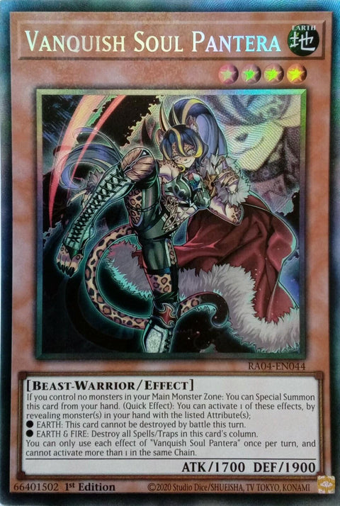 Vanquish Soul Pantera [RA04-EN044] Prismatic Collector's Rare