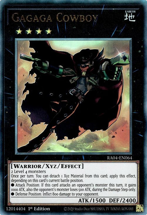 Gagaga Cowboy [RA04-EN064] Prismatic Ultimate Rare