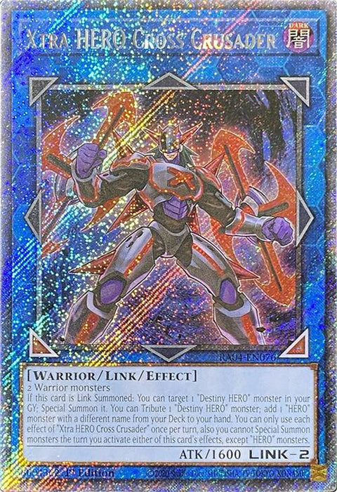 Xtra HERO Cross Crusader [RA04-EN076] Platinum Secret Rare