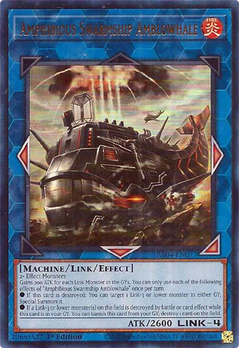 Amphibious Swarmship Amblowhale [RA04-EN077] Ultra Rare