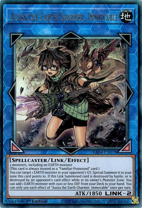 Aussa the Earth Charmer, Immovable [RA04-EN078] Prismatic Ultimate Rare