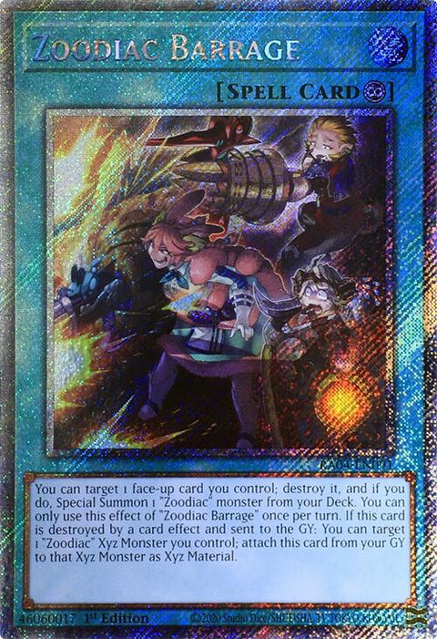 Zoodiac Barrage [RA04-EN091] Platinum Secret Rare