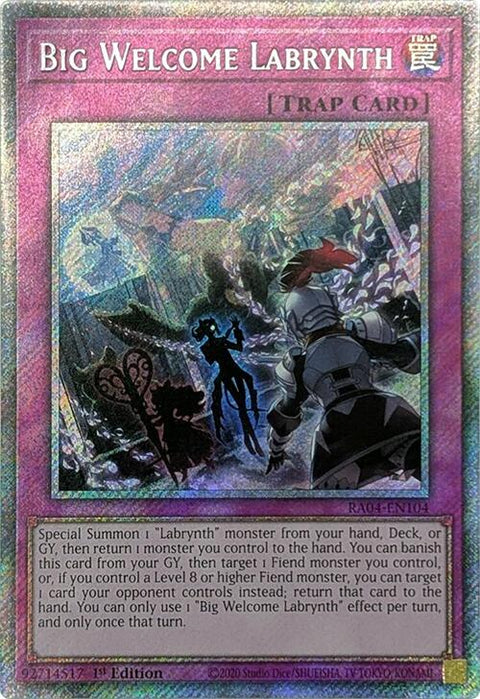 Big Welcome Labrynth [RA04-EN104] Platinum Secret Rare