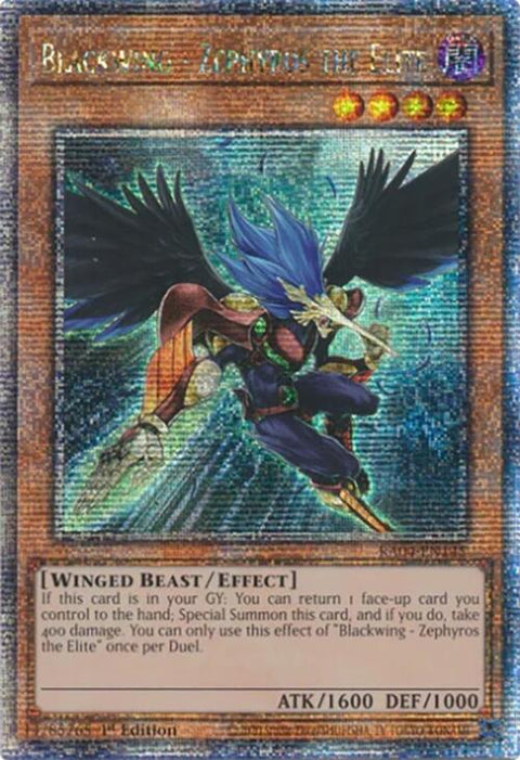 Blackwing - Zephyros the Elite [RA04-EN145] Quarter Century Secret Rare