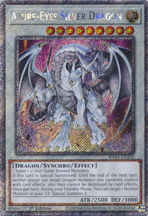 Azure-Eyes Silver Dragon [RA04-EN208] Platinum Secret Rare