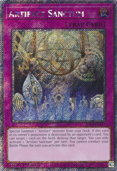 Artifact Sanctum [RA04-EN217] Platinum Secret Rare
