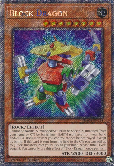 Block Dragon [RA04-EN268] Platinum Secret Rare