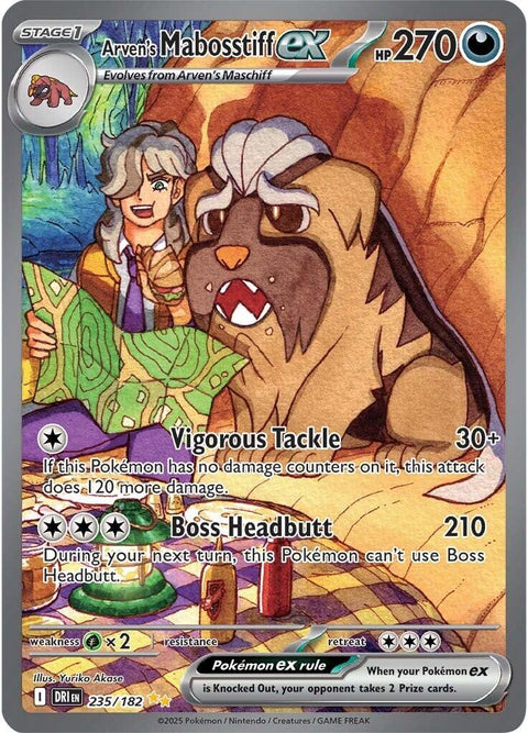 Arven's Mabosstiff ex (235/182) [Scarlet & Violet: Destined Rivals]