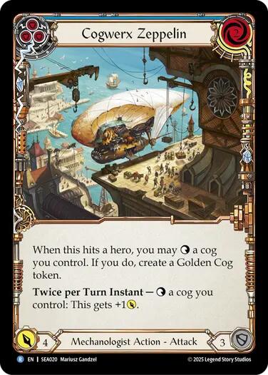 Cogwerx Zeppelin (Blue) [SEA020] (High Seas)  Rainbow Foil