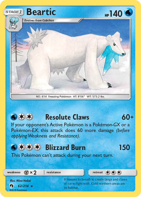 Beartic (62/214) [Sun & Moon: Lost Thunder]