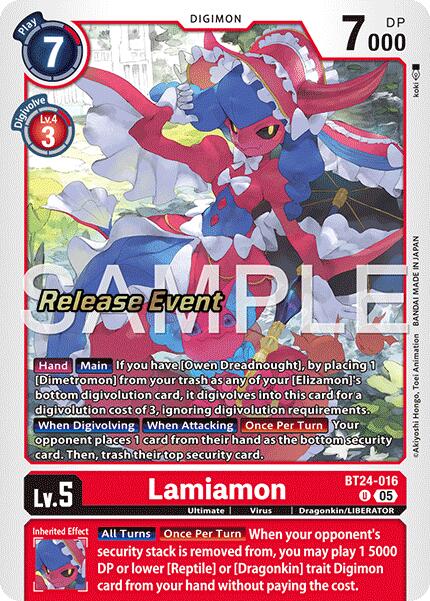 Lamiamon [BT24-016] [Time Stranger Release Events Cards]