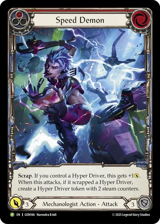 Speed Demon (Red) [GEM166] (GEM Pack 5)  Rainbow Foil