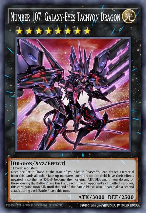 Number 107: Galaxy-Eyes Tachyon Dragon [RA04-EN067] Prismatic Ultimate Rare