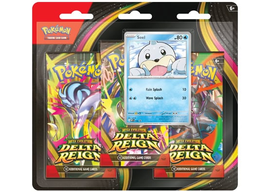 Pokemon Mega Evolution Delta Reign Seel 3 Pack Blister