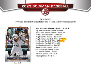 2023 Bowman Baseball JUMBO Hobby Box