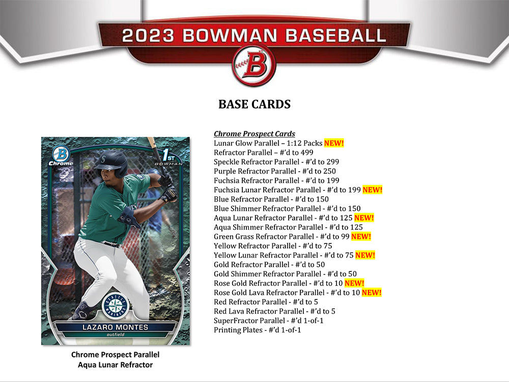 2023 Bowman Baseball JUMBO Hobby Box